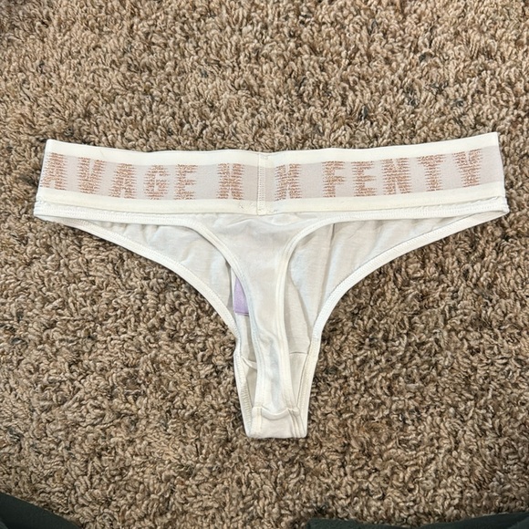 Savage X Fenty White Thong - Picture 2 of 4